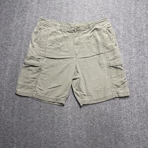 Tommy Bahama Relax Cargo Shorts Men's 38 Green Canvas Tencel Blend Bermuda
